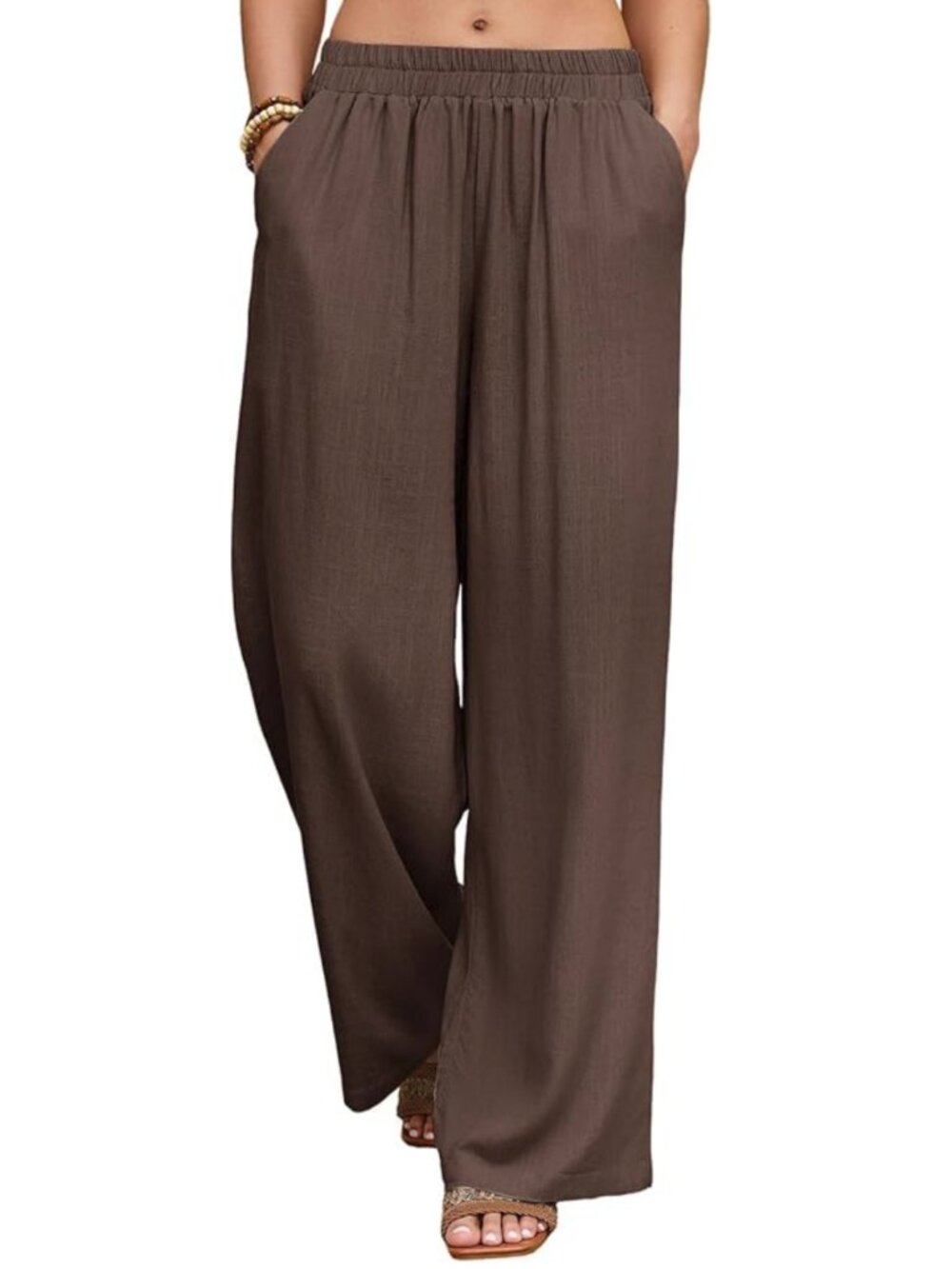 High-Waist Palazzo Pants with Pockets